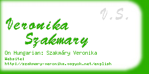 veronika szakmary business card